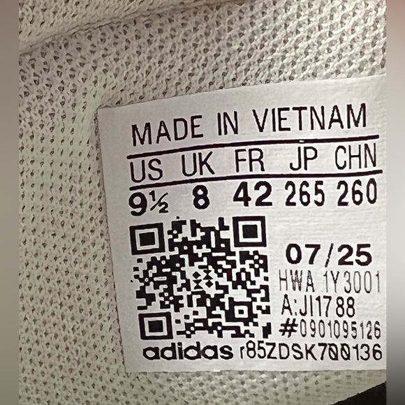 Adidas VL Court Bold Platform Sneakers Cream purple green Gum Sole Women’s 9.5 - Picture 12 of 15